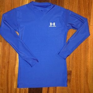 Blue Under Armour long sleeve fitted shirt